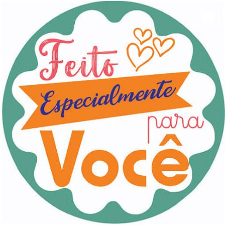 Etiqueta Adesiva Feito para Você - pacote com 60 unidades