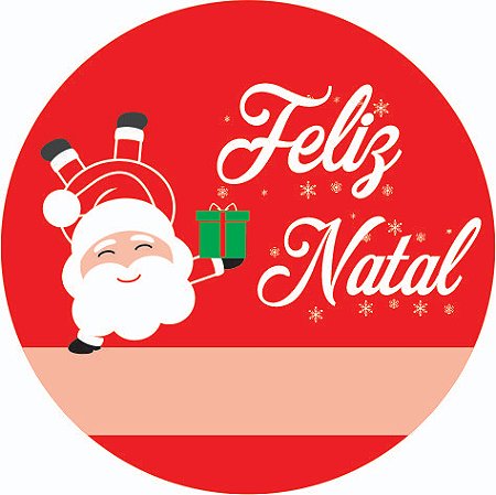 Etiqueta Adesiva Natal Vermelho - pacote com 60 unidades