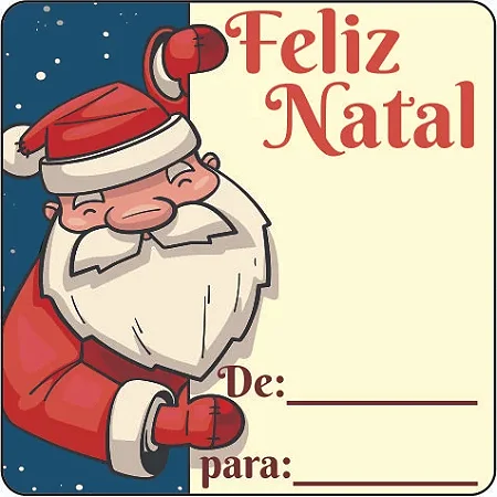 Etiqueta Adesiva Natal Noel De / Para - pacote com 60 unidades