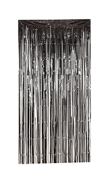 Cortina Decorativa Plástica 100cmx200cm Preta