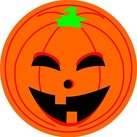 Etiqueta Adesiva Halloween Abóbora - pacote com 60 unidades