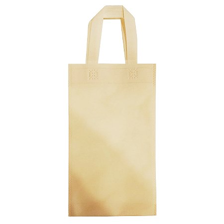 Sacola em TNT com Alça 20x35cm Creme - pacote com 10 unidades