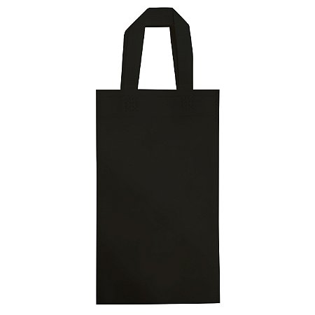 Sacola em TNT com Alça 20x35cm Preta - pacote com 10 unidades