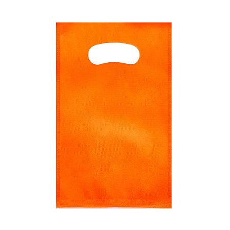 Sacola em TNT Boca Vazada LARANJA - pacote com 10 unidades