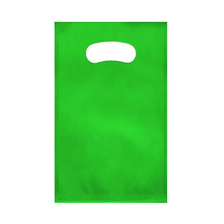 Sacola em TNT Boca Vazada VERDE LIMÃO - pacote com 10 unidades