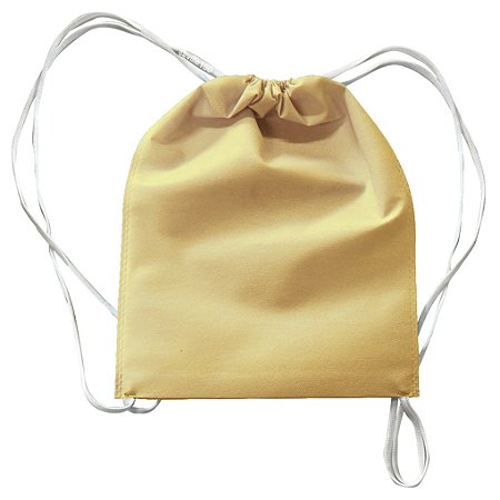 Mochila em TNT 25x35cm Creme - pacote com 5 unidades