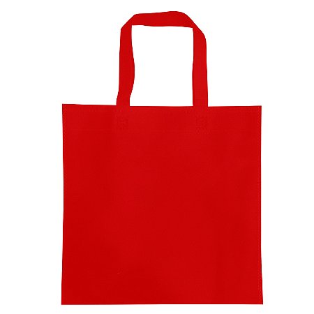 Sacola em TNT com Alça 35x35cm Vermelha - pacote com 10 unidades