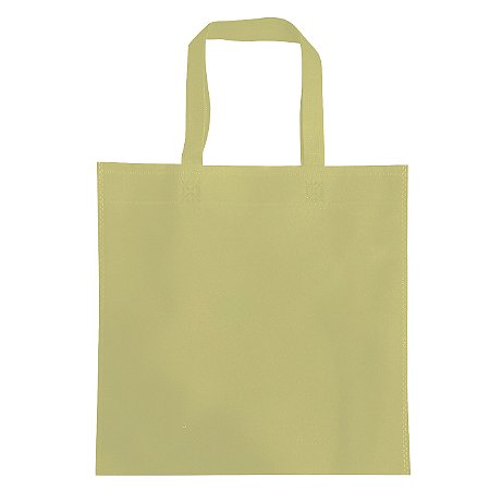 Sacola em TNT com Alça 35x35cm Creme - pacote com 10 unidades
