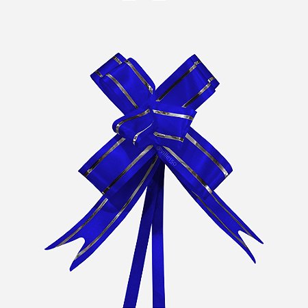 Laço de Armar Azul com Filete Prata