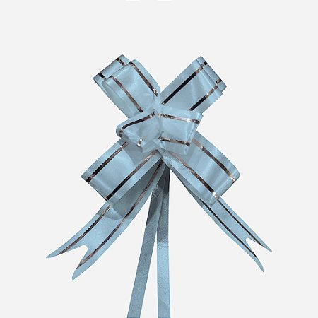 Laço de Armar Azul Claro com Filete Prata