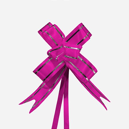 Laço de Armar Pink com Filete Prata