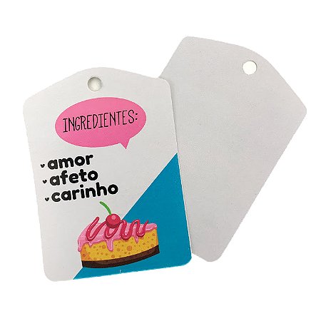 TAG Decorativa Ingredientes Delicados - Pacote com 10 unidades