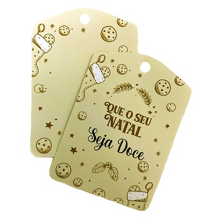 TAG Decorativa Natal Doce - Pacote com 10 unidades