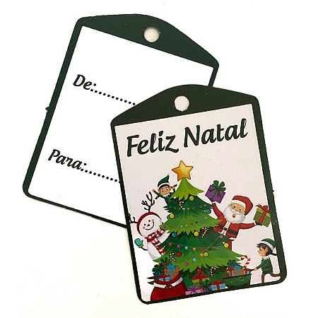 TAG Decorativa Árvore Natal De Para - Pacote com 10 unidades