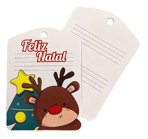 TAG Decorativa Nariz Vermelho - Pacote com 10 unidades