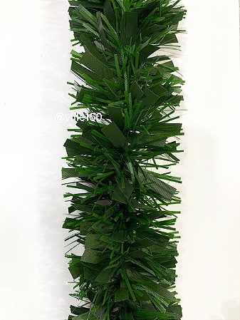 Festão de Folgeron Quadruplo STAR 7cmx5m Verde