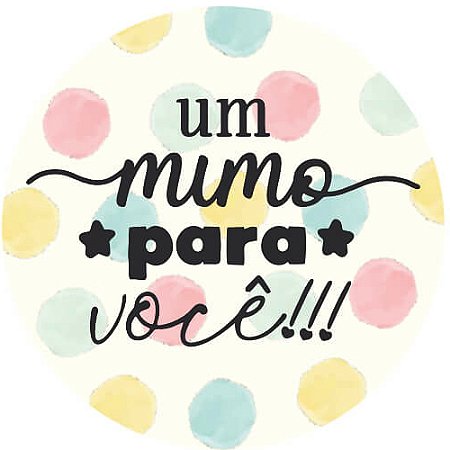 Etiqueta Adesiva Um Mimo Cute - pacote com 60 unidades