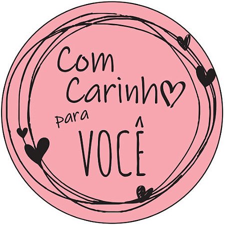 Etiqueta Adesiva Com Carinho Para Você - pacote com 60 unidades