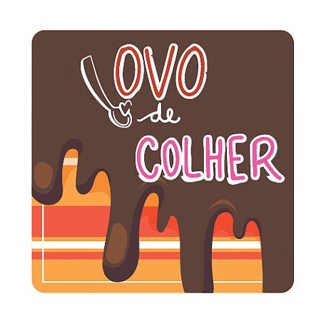 Etiqueta Adesiva Ovo de Colher - pacote com 60 unidades