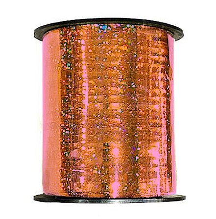 Fitilho Plástico Holográfico 5mm x 200m Rosé