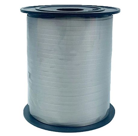 Fitilho Plástico Decorativo 5mm x 200m Prata