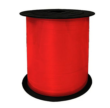 Fitilho Plástico Decorativo 5mm x 200m Vermelho
