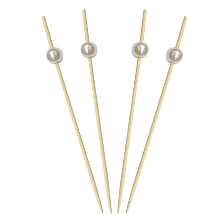Palito de Bambu HA014 Branco Perola - Pacote com 20 unidades
