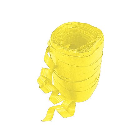 Fitilho Plástico 5mm x 50m Amarelo - pacote com 10 rolos