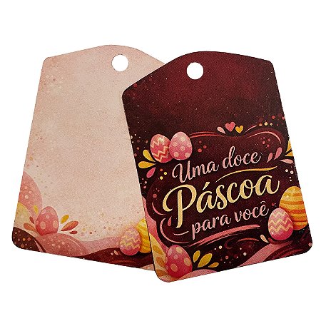 TAG Decorativa Doce Páscoa - Pacote com 10 unidades