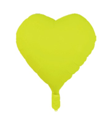 Balão Neon 18 Coração Amarelo