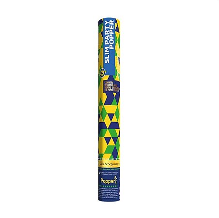 Lança Confetes Slim Party Verde Amarelo 30cm - Unidade