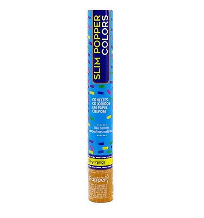 Lança Confetes Slim Colors 30cm - Unidade