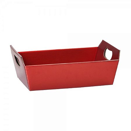 Cesta de Papel P Vermelho Metalizado