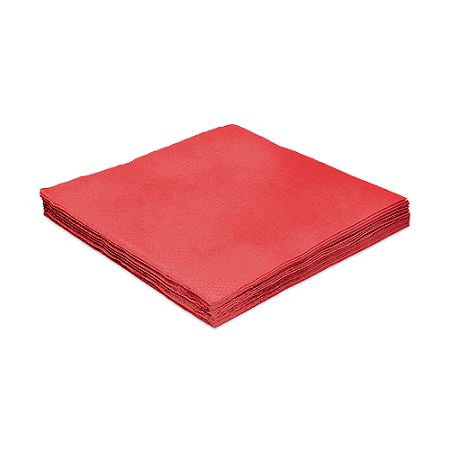 Guardanapo 24cm Vermelho Liso - Pacote com 20 unidades