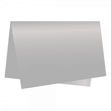 Papel de Seda Prata 48x60cm - 10 folhas