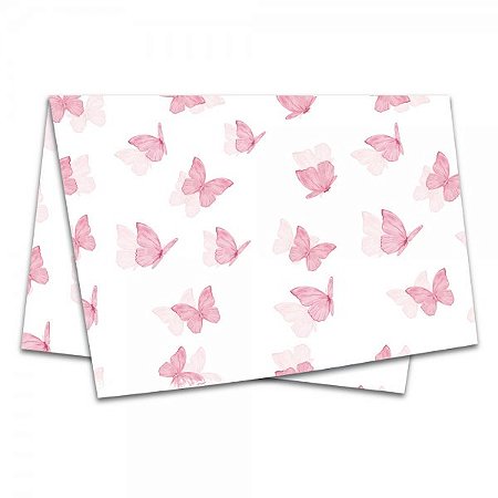Papel de Seda Decorado 50x70cm Butterfly - pacote com 50 unidades