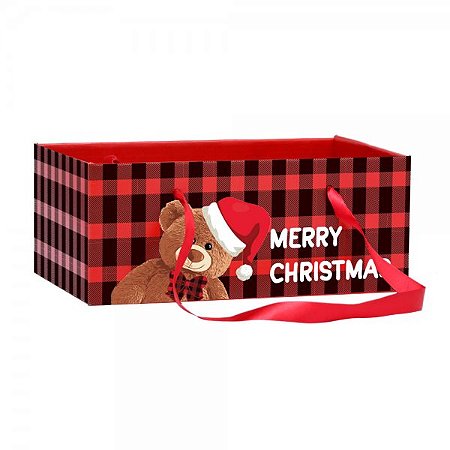 Cachepot Paper Retangular Alça de Cetim Teddy Noel