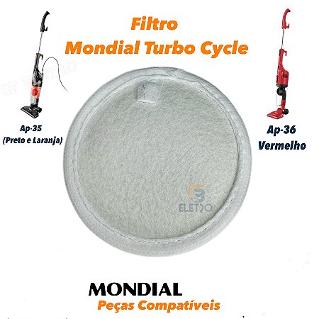 Filtro para Aspirador De Pó Mondial Turbo Cycle AP-35 AP-36 (Qualidade Premium, Fotos Reais)