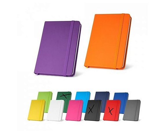Caderneta Tipo Moleskine - Personalizada em Silk ou DTF - Kit com 50 Unidades (Cores sob Consulta)