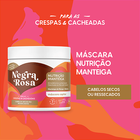 Máscara Capilar Nutrição Manteiga Negra Rosa 500g