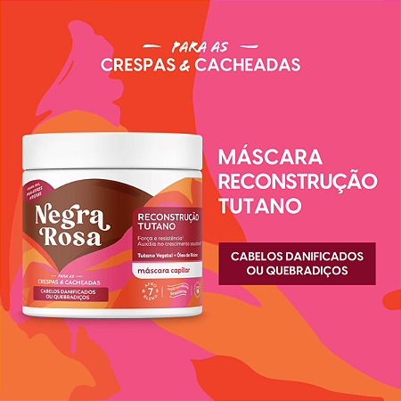 Máscara Capilar Reconstrução Tutano Negra Rosa 500g