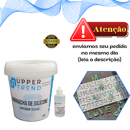 Borracha De Silicone Azul Alta Flexibilidade para Moldes Com Catalisador 1,030 Kg