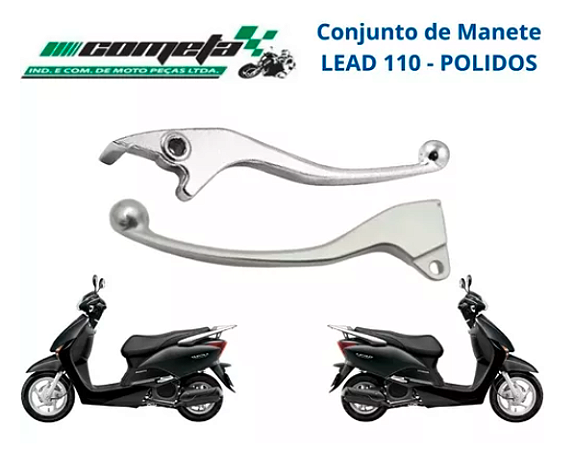 MANETE DIANTEIRO E TRASEIRO HONDA LEAD 110CC - 2009 A 2015