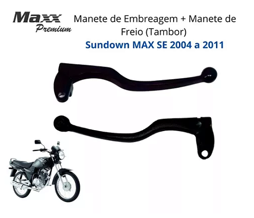 MANETE DE EMBREAGEM E MANETE  FREIO SUNDOWN MAX 125 (FREIO TAMBOR)