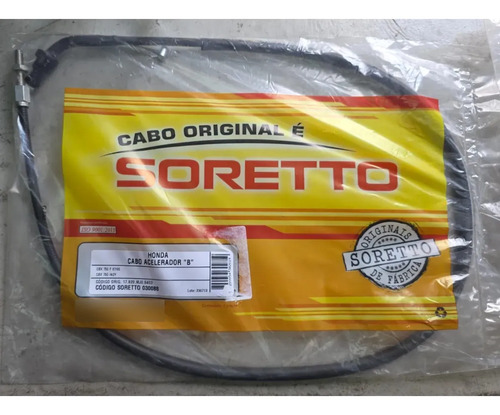 Cabo De Acelerador (b) Honda Cbx750f Cbx750 Indy 1987 A 1995