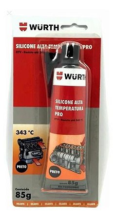Adesivo Cola Silicone Alta Temperatura Pro Preto Wurth 343ºc