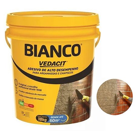 Bianco Aditivo Adesivo Argamassa Chapisco 18kg Vedacit
