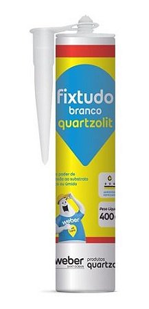 Cola Fixtudo Branca Cola Embaixo D'agua Quartzolit 400g