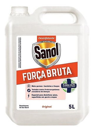 Desinfetante Bactericida 5l Força Bruta Lysoform Sanol Pesado