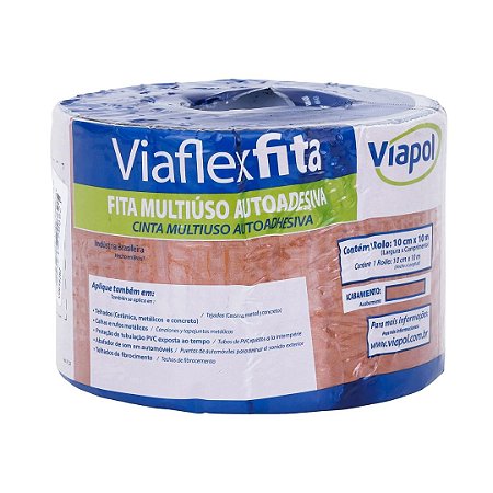 Fita Impermeabilizante  Manta Viaflex Cor Telha 10cm X 10mt